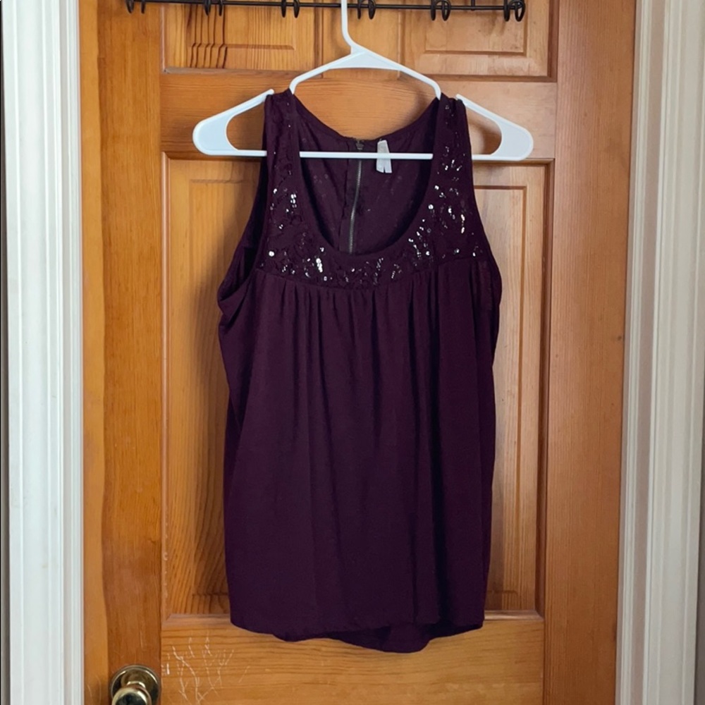 Zipper back tank top